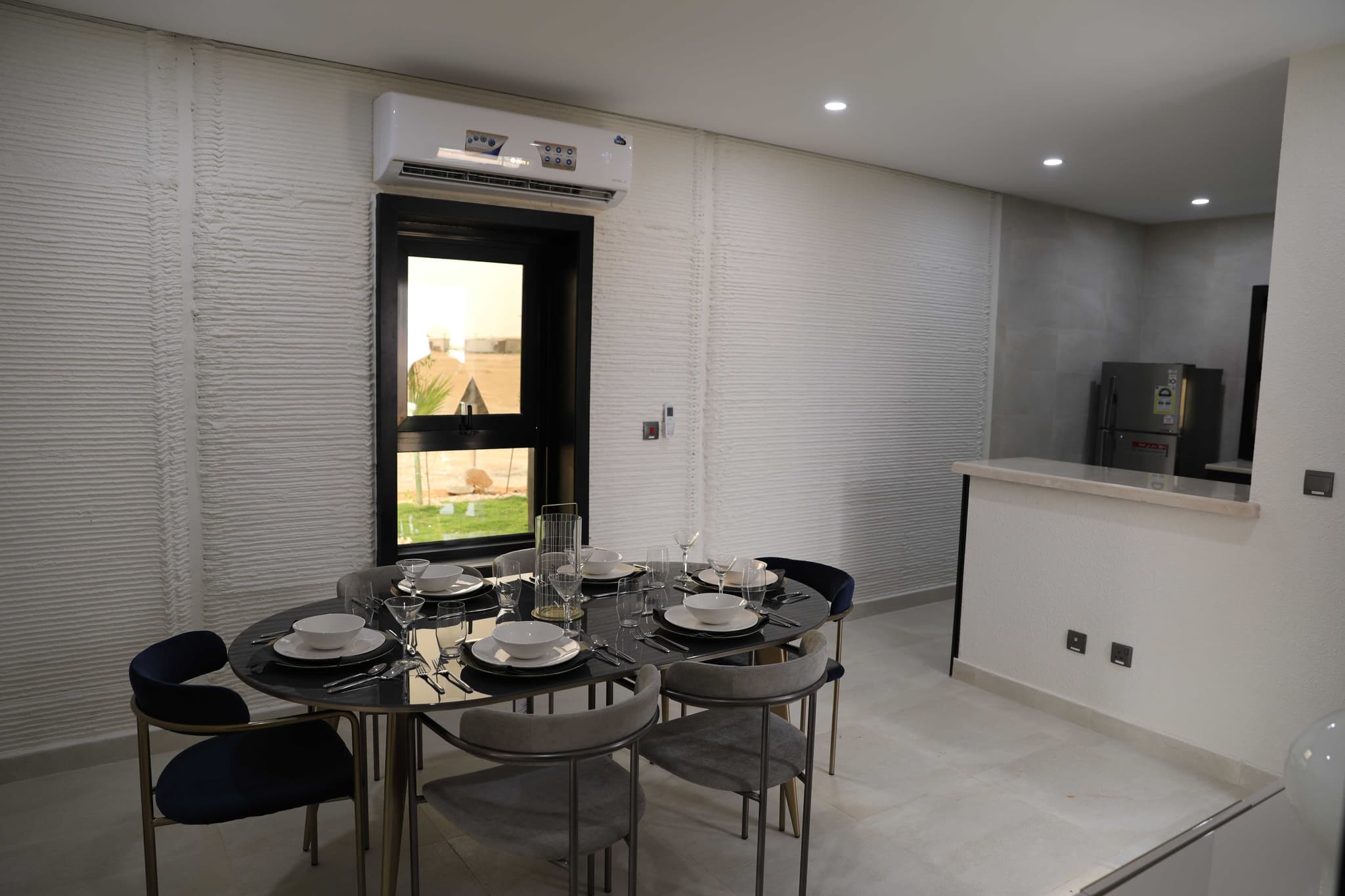 De binnenkant van een 3D geprint huis