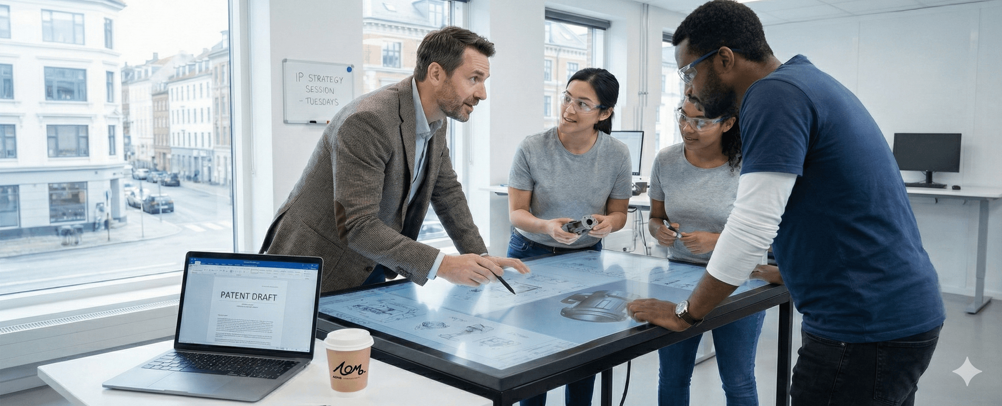 the in-house patent attorney at work