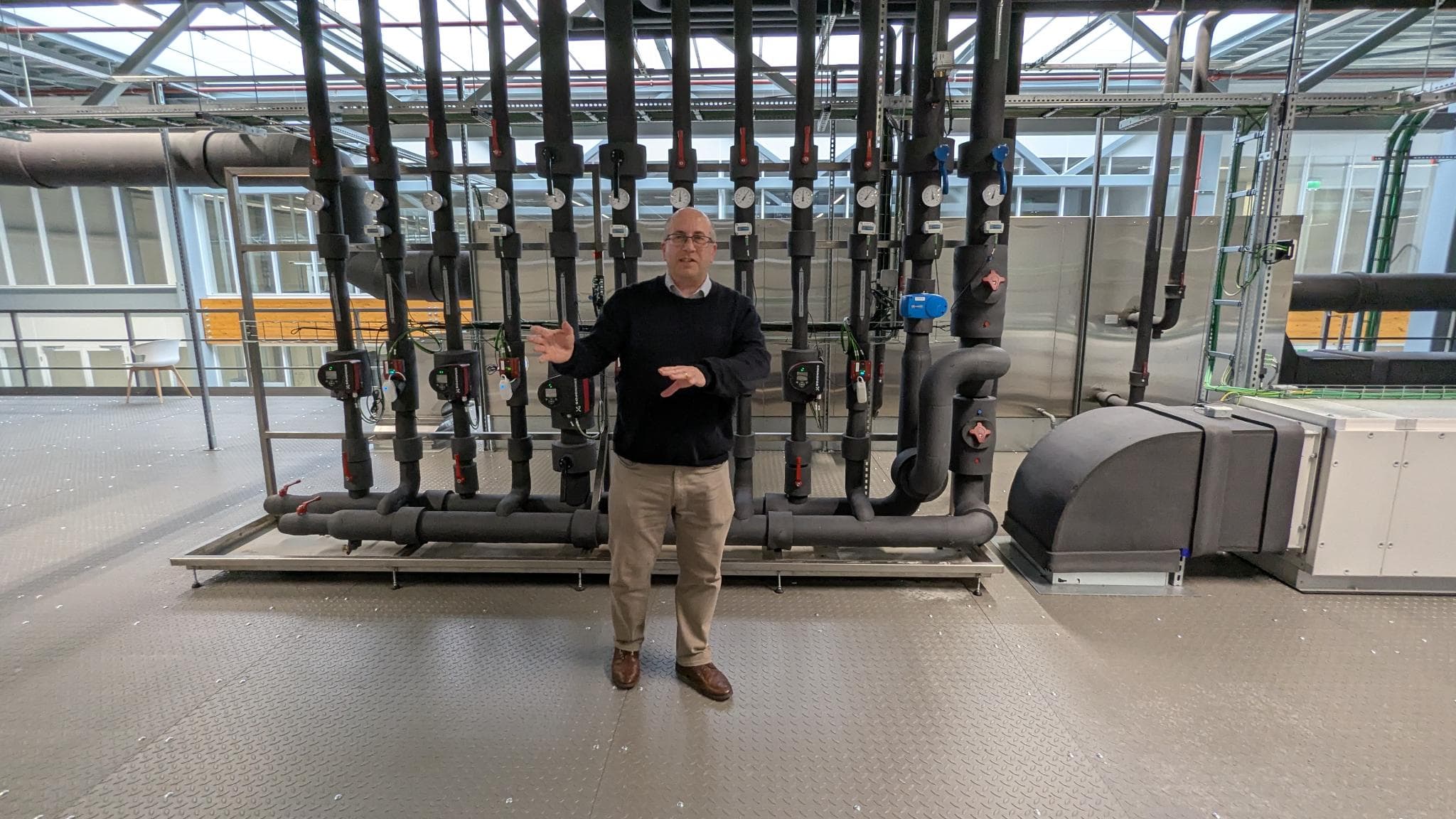LionVolt CEO Kevin Brundish on top of the company's brand new cleanroom at Brainport Industries Campus