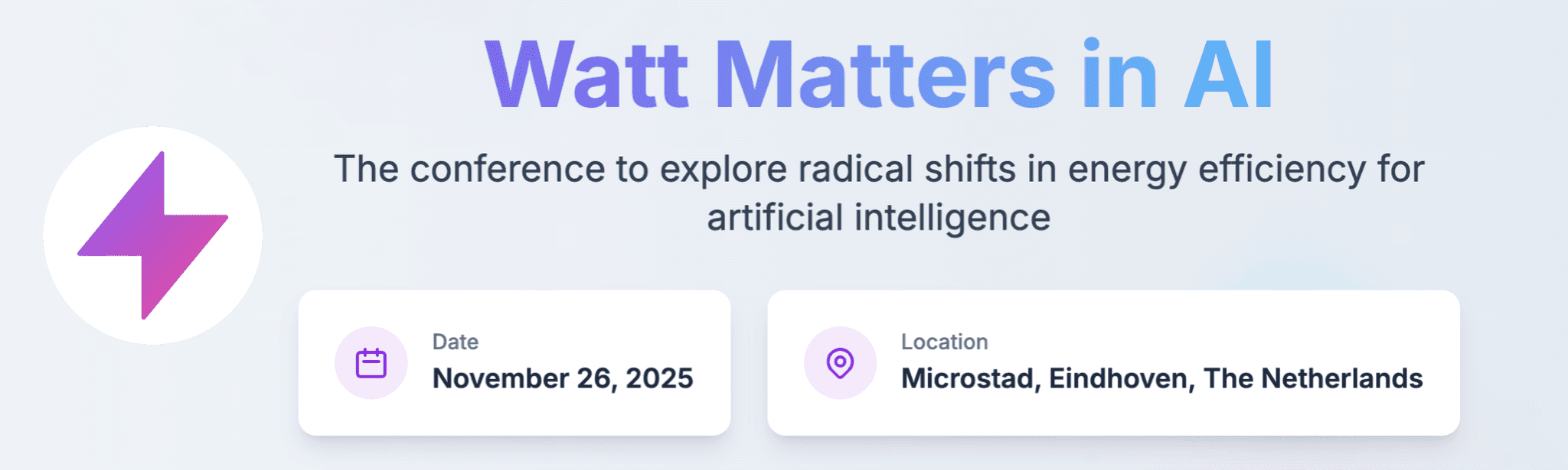 Watt Matters in AI banner