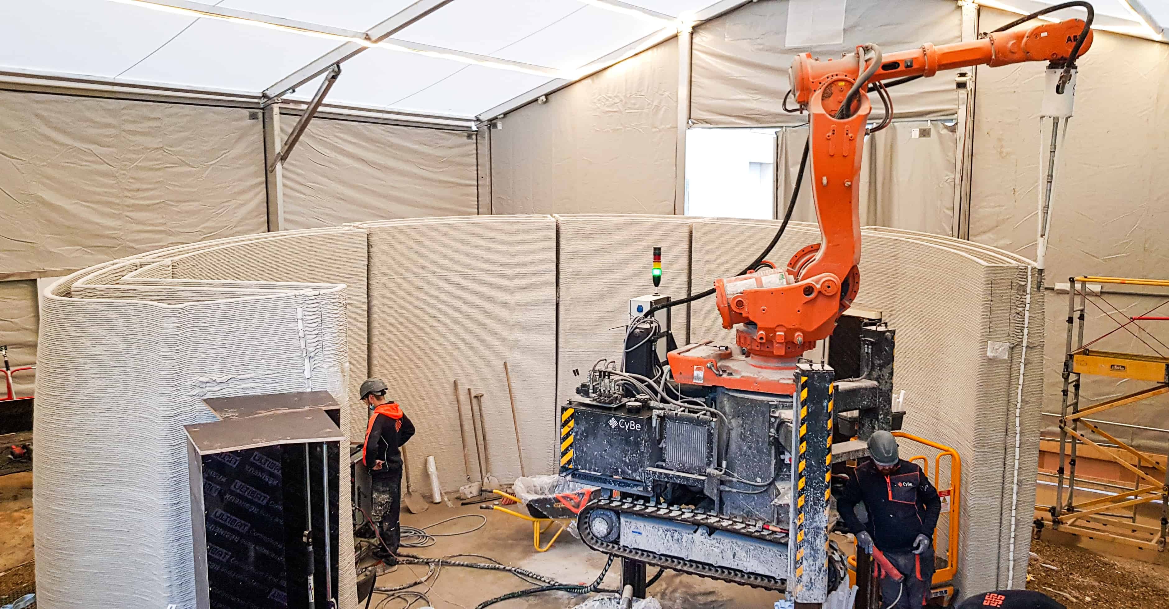 Een 3D printer in werking