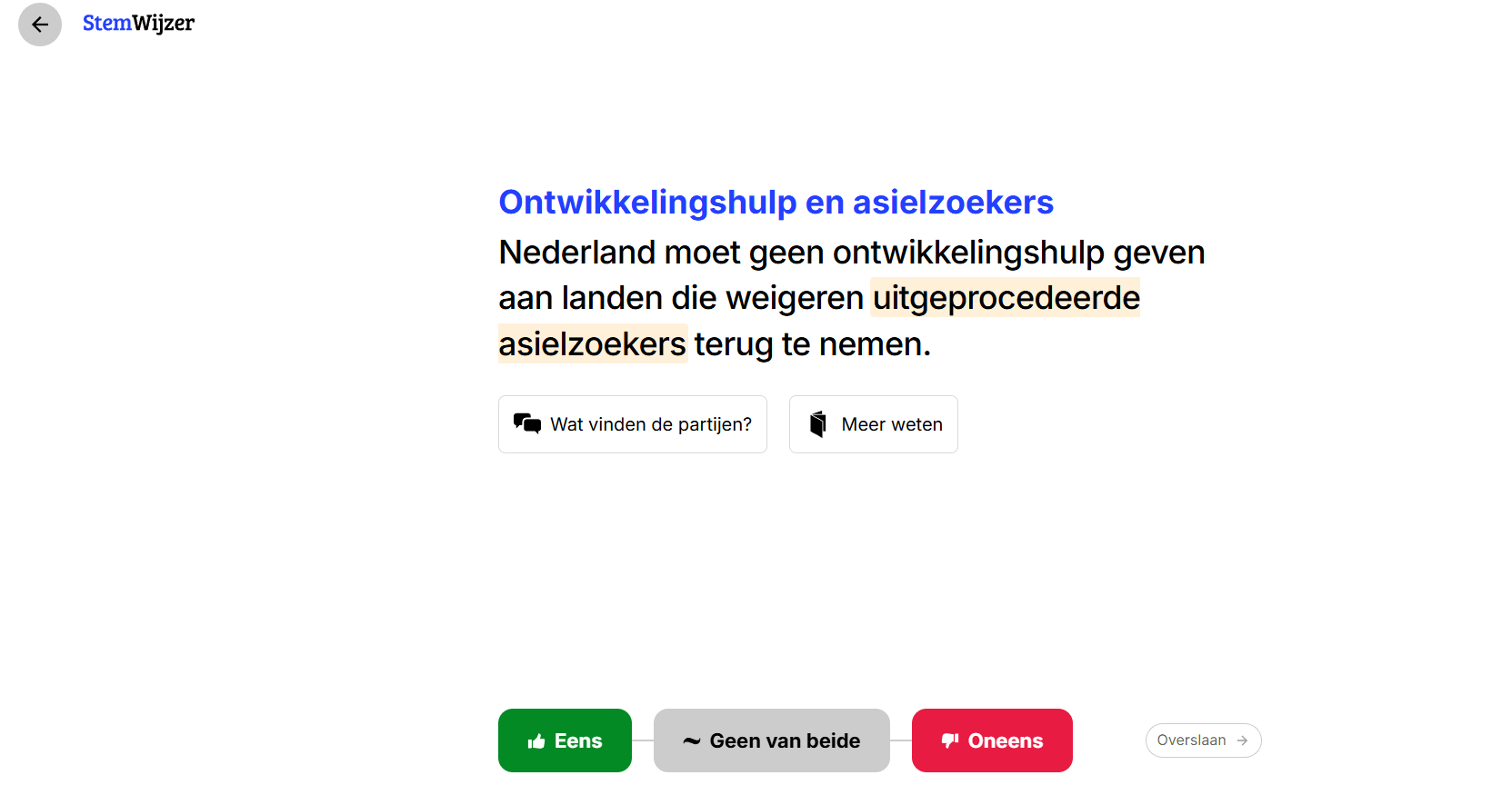 Vraag van stemwijzer