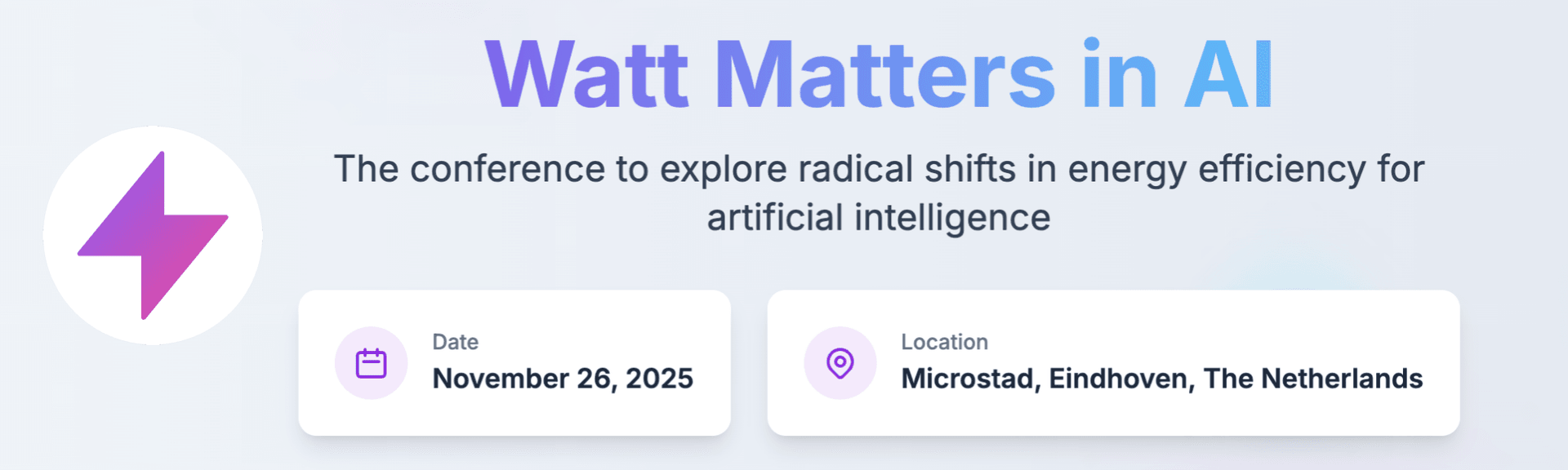 Watt Matters in AI banner