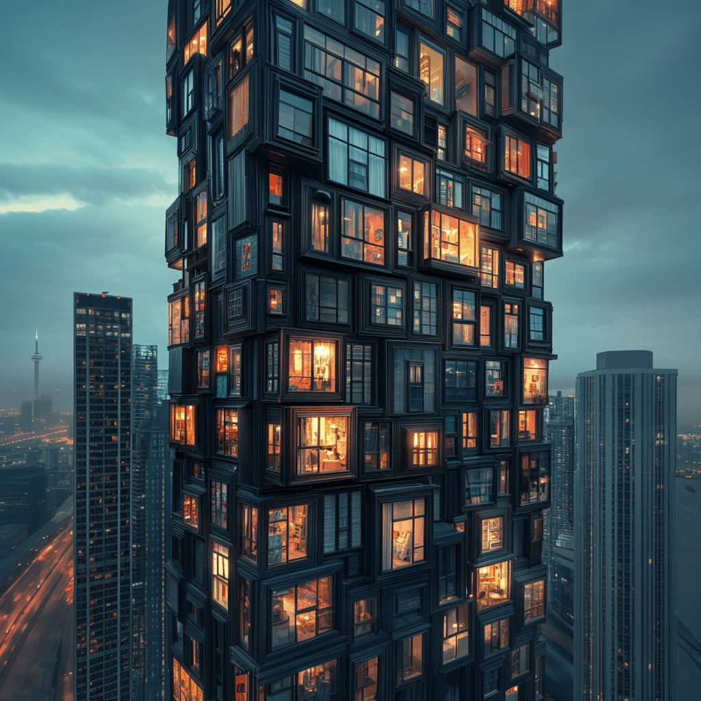 Skyscraper tiny houses