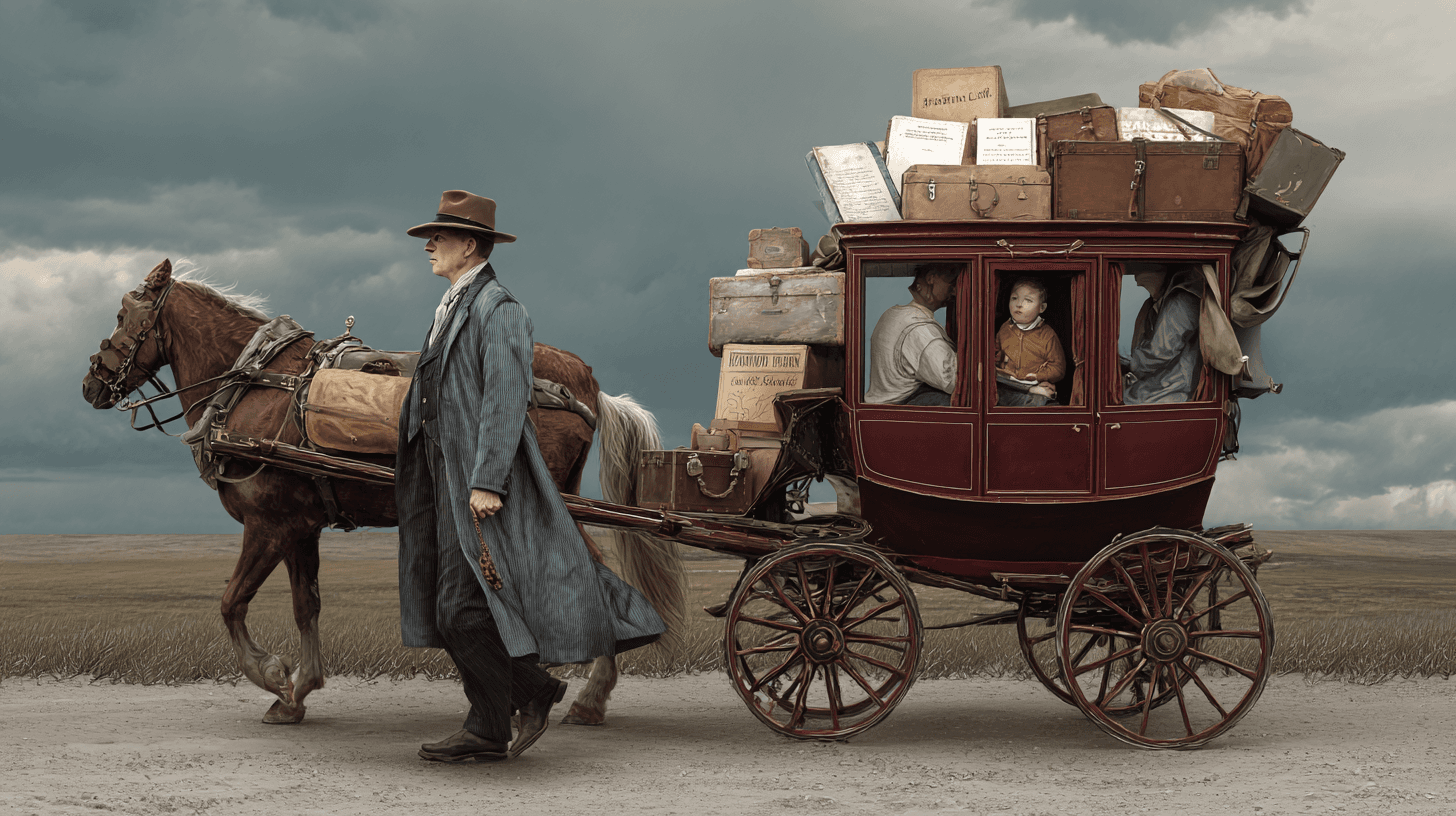 stagecoach horse-drawn